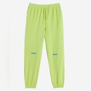 Lonely Ghost Daily’s Thermal Pants Electric Green Joggers Sweatpants Size XL